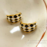 925 Silver Needle Enamel Earrings For Women