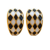 925 Silver Needle Enamel Earrings For Women