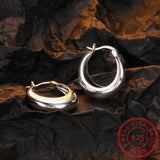 925 Silver Vintage U Shape Hoop Earrings for Women Wedding Party