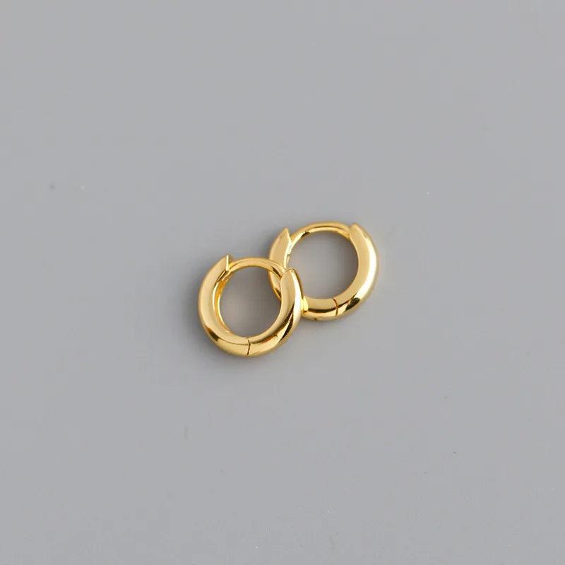 925 Sterling Silver Round Ear Buckle for Women Punk Unisex Earring