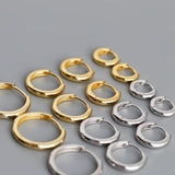 925 Sterling Silver Round Ear Buckle for Women Punk Unisex Earring