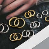 925 Sterling Silver Round Ear Buckle for Women Punk Unisex Earring