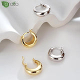 Silver Hoop Earrings Vintage Punk Style 925 Sterling Silver Needle Party Jewelry
