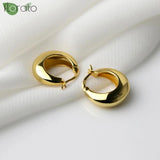 Silver Hoop Earrings Vintage Punk Style 925 Sterling Silver Needle Party Jewelry