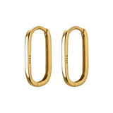 925 Silver Oval Hoop Earrings Party Jewelry