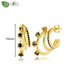 925 Silver Needle Earrings Small Hoop Earrings for Women Party Jewelry
