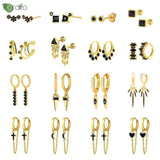 925 Silver Needle Earrings Small Hoop Earrings for Women Party Jewelry