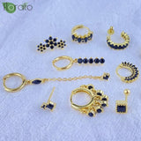 925 Silver Needle Earrings Small Hoop Earrings for Women Party Jewelry