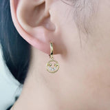 925 Silver Crystal Zircon Drop Earrings Geometric Ins Wedding Jewelry