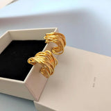 Modern 925 Silver Needle Brass Earrings For Women Girl Gift