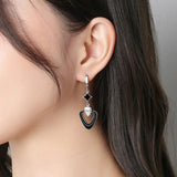 Star Heart Hoop Earrings 925 Silver Lady Gift