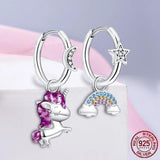 Eiffel Tower Dog Paw Earrings 925 Silver Jewelry for Women Gift
