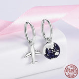 Eiffel Tower Dog Paw Earrings 925 Silver Jewelry for Women Gift
