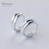 Sterling Silver 925 Hoop Earrings for Women Line Tiny Ear Hoops
