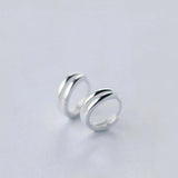 Sterling Silver 925 Hoop Earrings for Women Line Tiny Ear Hoops