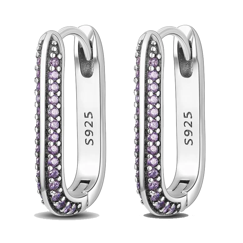 925 Silver Pave Star Moon Earrings