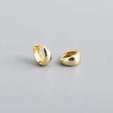 925 Silver 18K Round Hoop Earrings Women Jewelry
