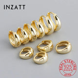 925 Silver 18K Round Hoop Earrings Women Jewelry