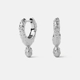 925 Silver Geometric Hoops Earring Concave & Convex