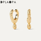925 Silver Geometric Hoops Earring Concave & Convex
