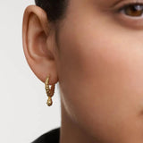 925 Silver Geometric Hoops Earring Concave & Convex