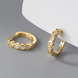 TrustDavis 925 Silver Sweet Heart CZ Hoop Earrings Wedding Party