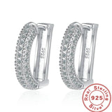 Sterling Silver Moissanite Letter D Hoop Earring For Women