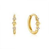 925 Silver CZ Lightning Hoop Earrings 18K Geometric Earrings Jewelry