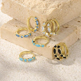 Colorful Zircon Hoop Earrings 925 Sterling Silver Circle Ear Jewelry