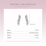 925 Sterling Silver Clear CZ Hoop Earrings For Women Wedding
