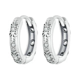 925 Sterling Silver Filigree Hoop Earrings for Women