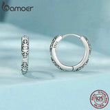 925 Sterling Silver Filigree Hoop Earrings for Women