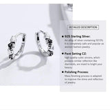 925 Silver Heart to Heart Hoop Earrings for Women Gift SCE445
