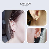 925 Silver Heart to Heart Hoop Earrings for Women Gift SCE445