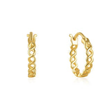 925 Silver Cross Hoop Earrings, Minimalist Wedding Party Jewelry