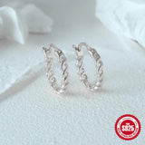 925 Silver Cross Hoop Earrings, Minimalist Wedding Party Jewelry