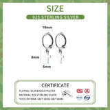 925 Silver Star Heart Pentagram Cross Hoop Earrings for Women
