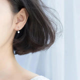 925 Silver Star Heart Pentagram Cross Hoop Earrings for Women