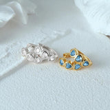 925 Silver Heart Zircon Hoop Earrings 18k Fine Jewelry