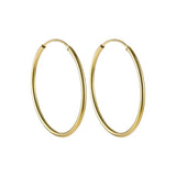 925 Sterling Silver Circle Hoop Earrings for Women Multi-Size 10-60mm