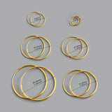 925 Sterling Silver Circle Hoop Earrings for Women Multi-Size 10-60mm