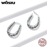 Vintage 925 Sterling Silver Snake Hoop Earrings Wedding Jewelry