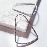 S925 Silver Trapezoidal Lines Hoops Earrings for Daily & Parties
