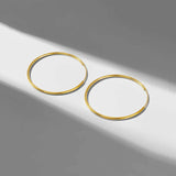 925 Silver Large Hoop Earrings for Women Geometric Jewelry