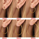 925 Silver Large Hoop Earrings for Women Geometric Jewelry