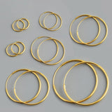 925 Silver Large Hoop Earrings for Women Geometric Jewelry