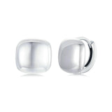 925 Silver Punk Square Hoop Earrings for Women