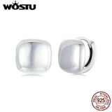 925 Silver Punk Square Hoop Earrings for Women