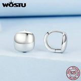 925 Silver Punk Square Hoop Earrings for Women