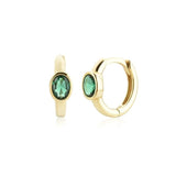 925 Silver Small Hoop Earrings Oval Zircon Circle Earrings